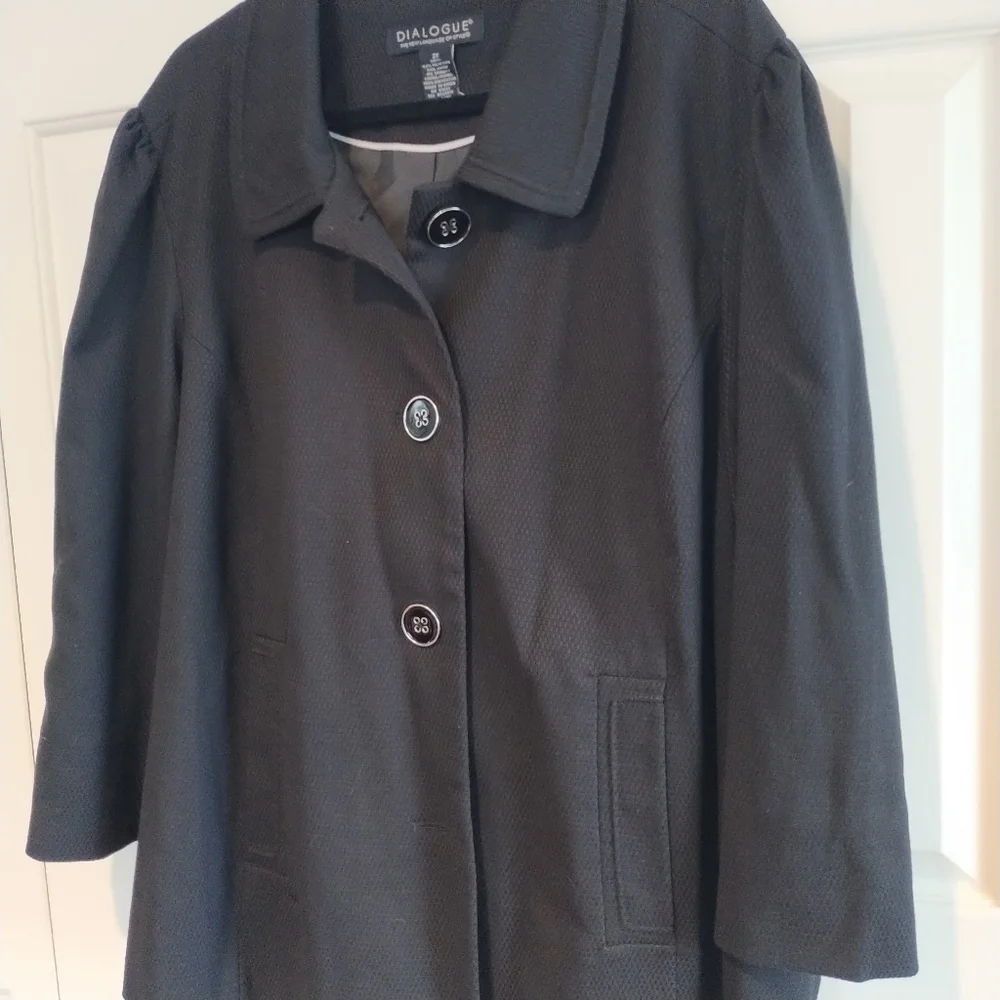 Dialogue QVC Black Woven Women's Blazer Jacket 2X - Picture 6 of 15